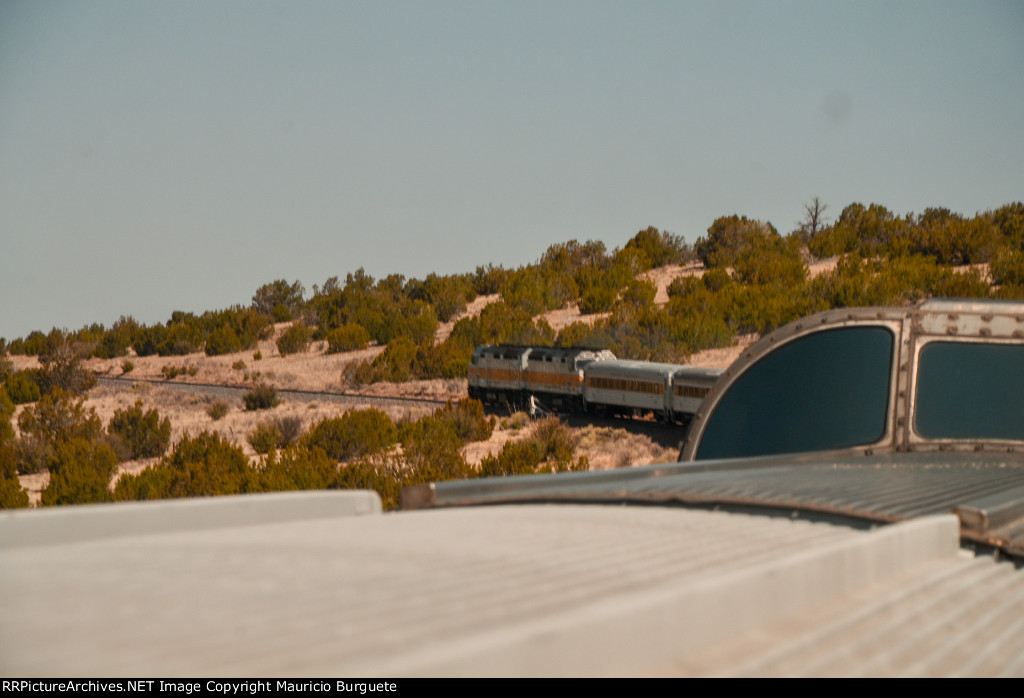 Grand Canyon Railway traveling to the Canyon